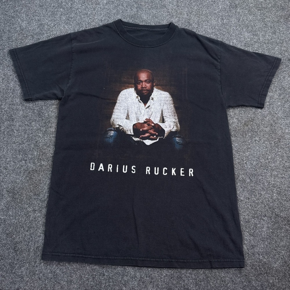 Darius Rucker Concert Tour T Shirt Adult Size Medium Faded Blakc Vintage Style